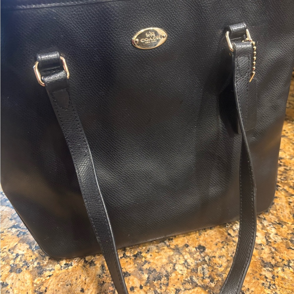 Coach Midnight Black Textured Tote